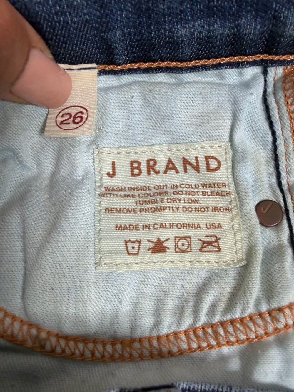 J Brand Blue Distressed Straight-Leg Jeans - Picture 9 of 11